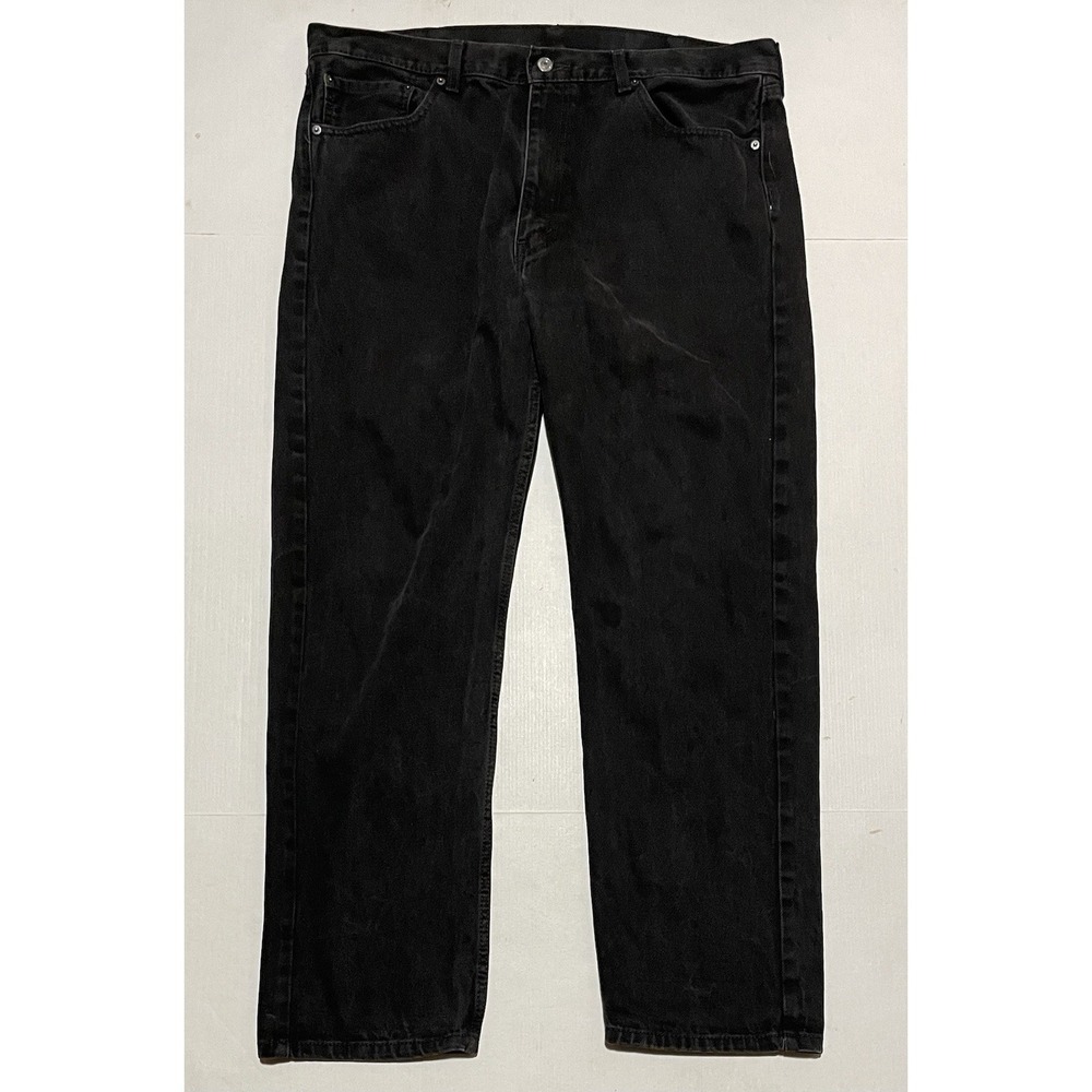 Levi's 505 Straight Leg Mens Size 40 X 30 Black Jeans Denim Cotton